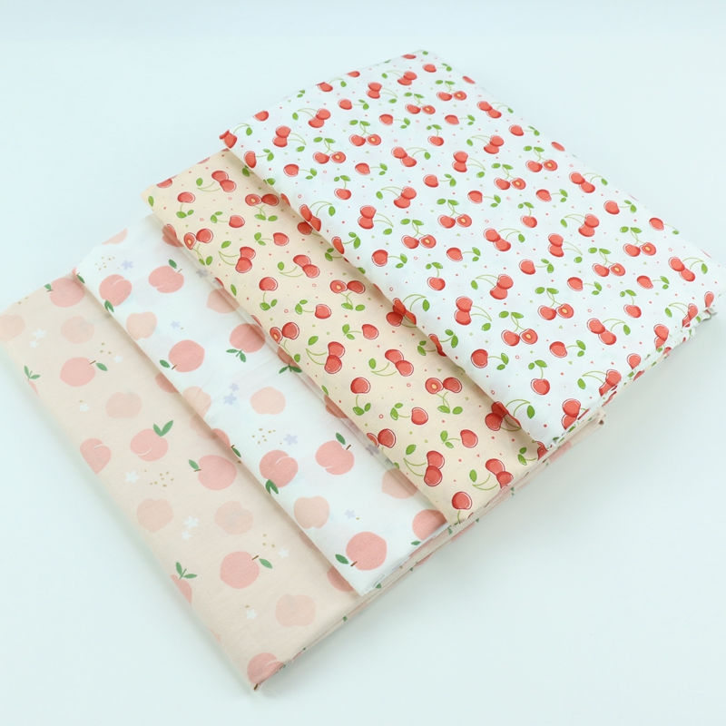 Baby Clothing Quilt - 160x50cm Fruit Peach Cotton Printed Fabric,