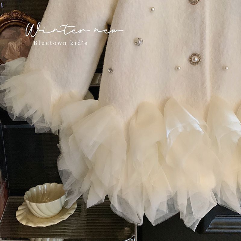 Girls' Furry Princess Mesh Coa - Baby Clothing Quilt 评论和价格