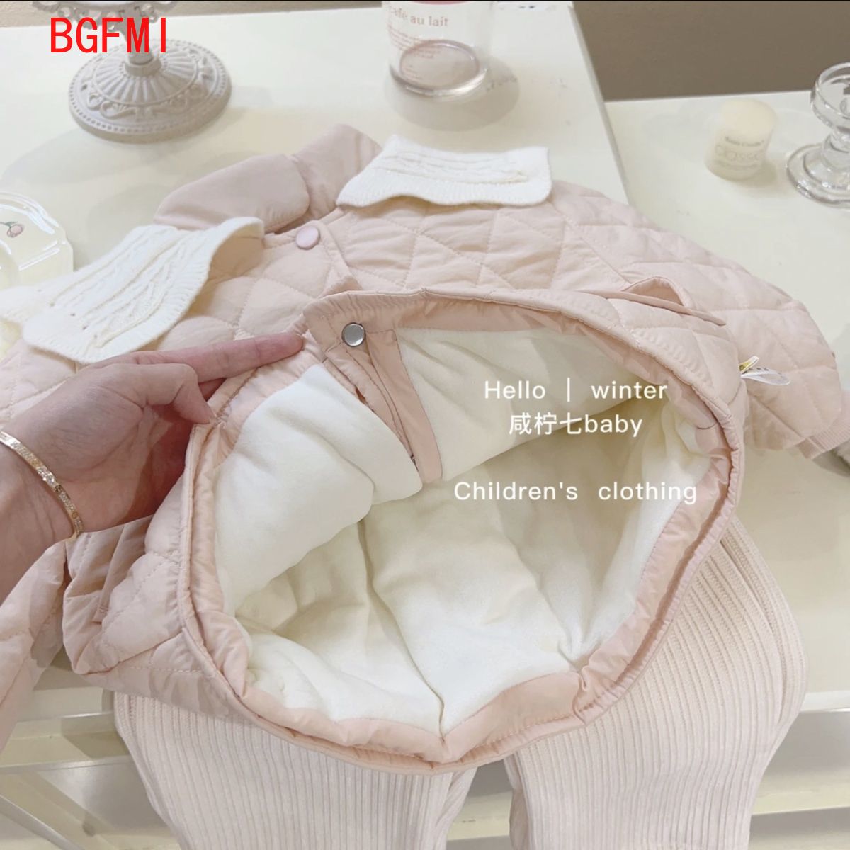 Girls Pink Velvet Inner Cotton - Baby Clothing Quilt 评论和价格