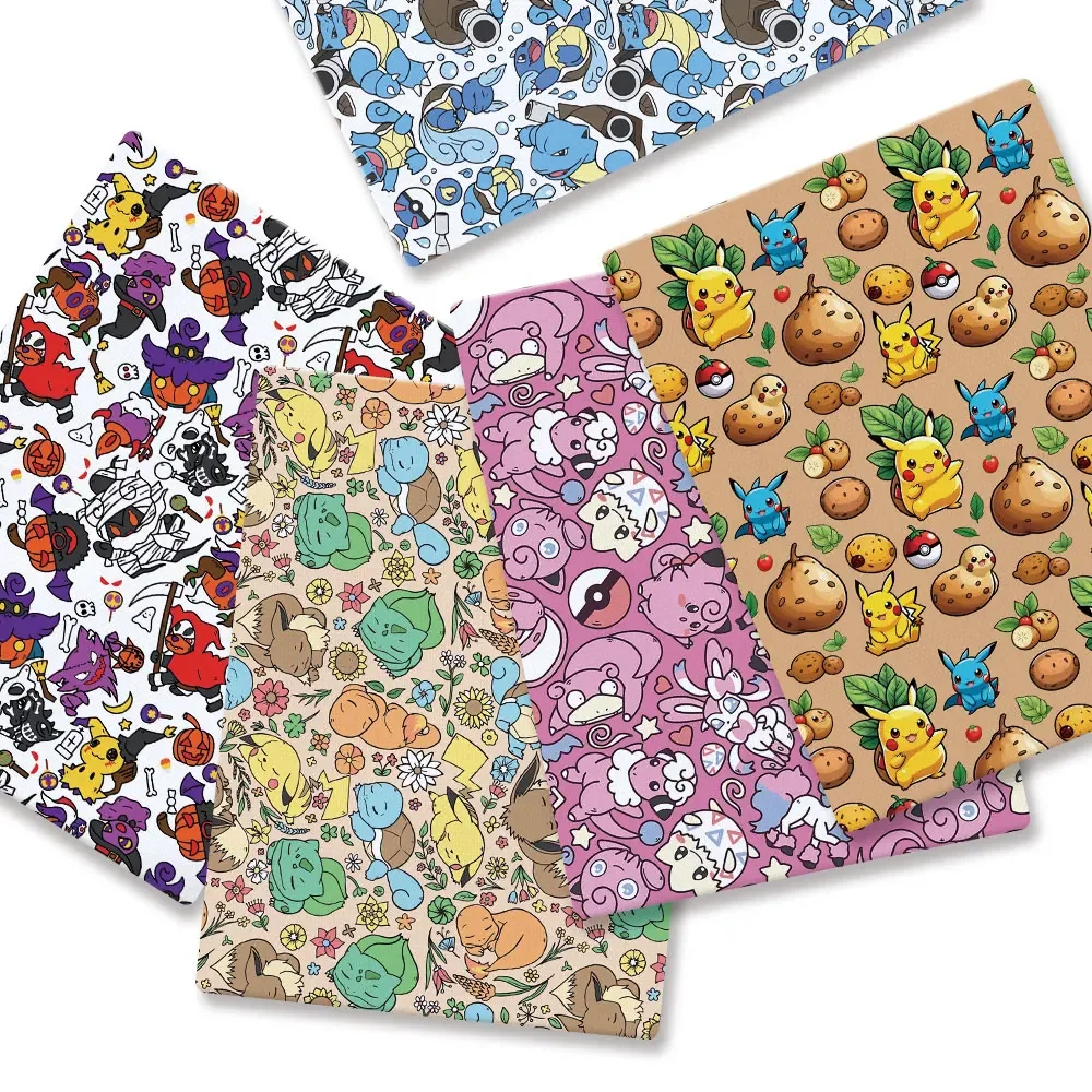 Pokemon Cartoon Fabric140*50cm - Baby Clothing Quilt 评论和价格