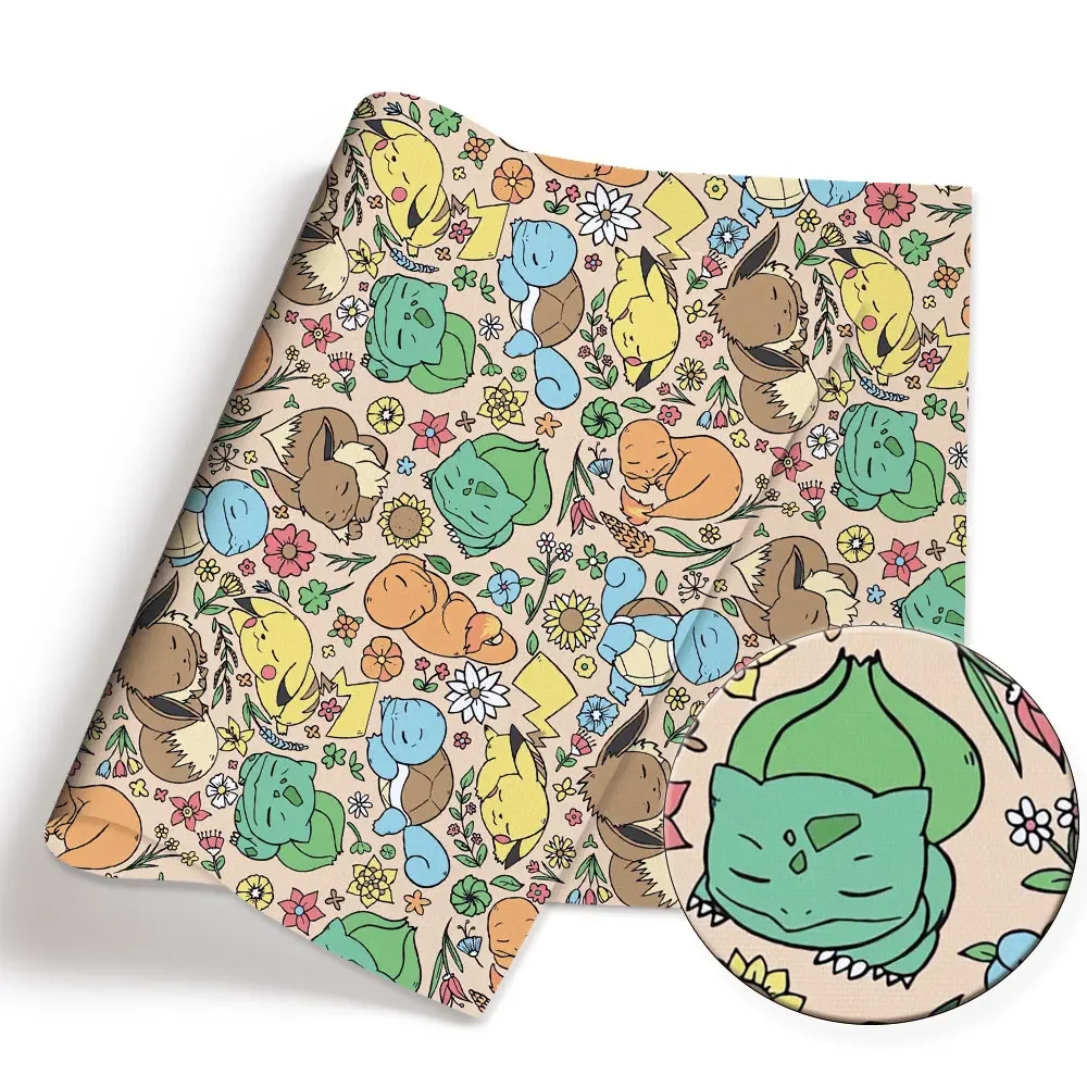 Pokemon Cartoon Fabric140*50cm - Baby Clothing Quilt 评论和价格